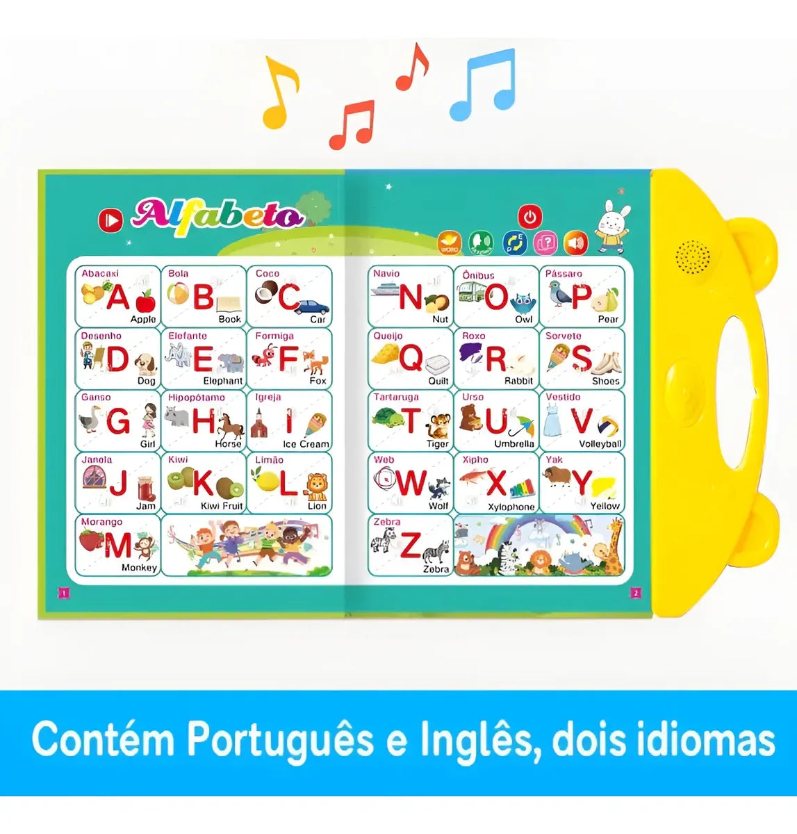 Criança usando o livro